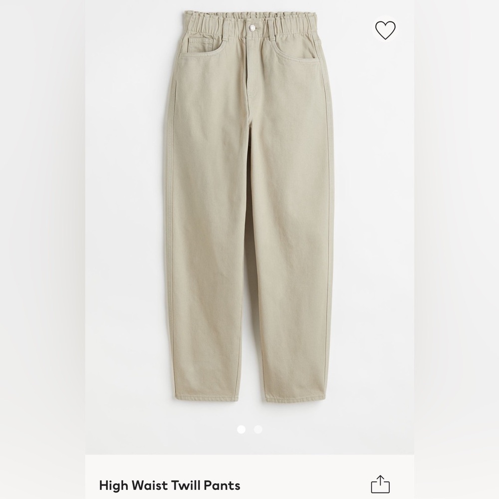 H&M high waist twill pants sz 10